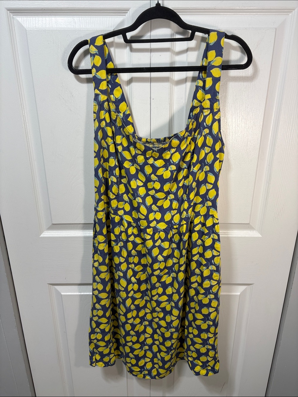 Mountain Warehouse Lemon Print Summer Dress | Blue Yellow Sundress - Picture 3 of 8